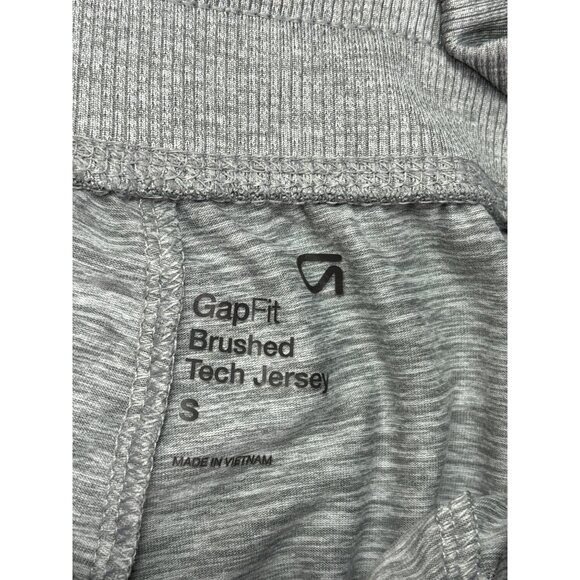 Gap Fit Brushed Tech Jersey Jogger Pants Size S Gray Drawstring Waist Cropped - Picture 5 of 6